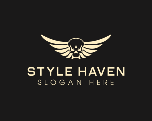 Winged Skull logo design