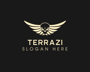 Winged Skull logo design