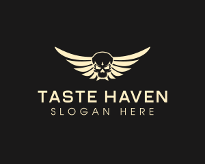 Winged Skull logo design