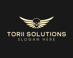 Winged Skull logo design