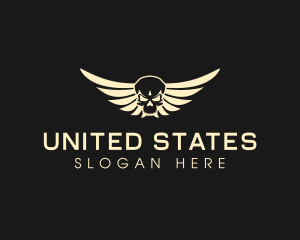 Winged Skull logo design