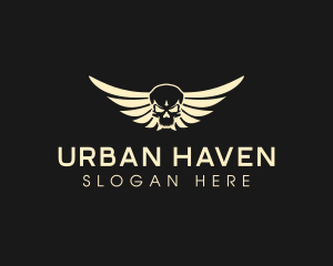 Winged Skull logo design