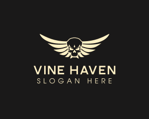 Winged Skull logo design