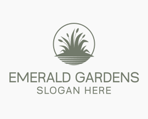 Grass Weed Round logo design