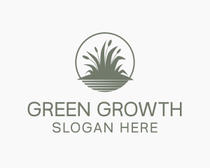 Grass Weed Round logo design