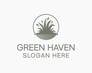 Grass Weed Round logo design