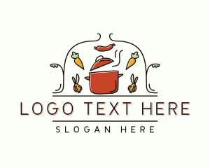 Leaves - Restaurant Cooking Pot logo design