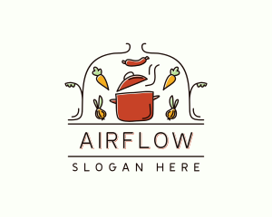 Restaurant Cooking Pot Food logo design