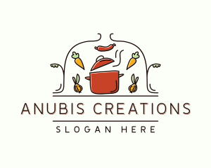 Restaurant Cooking Pot Food logo design