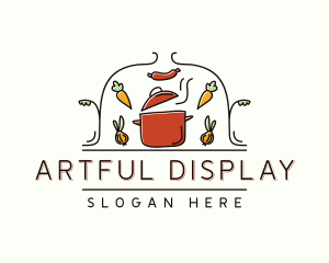 Restaurant Cooking Pot Food logo design