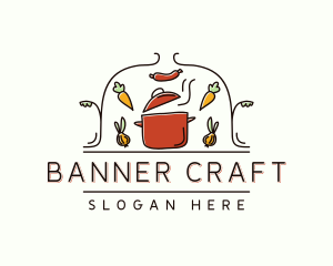 Restaurant Cooking Pot Food logo design