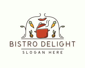 Restaurant Cooking Pot Food logo design