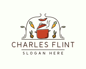 Restaurant Cooking Pot Food logo design