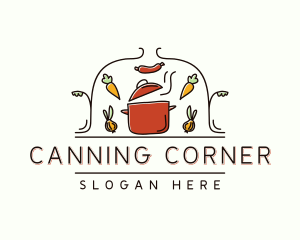 Restaurant Cooking Pot Food logo design