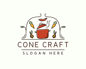 Restaurant Cooking Pot Food logo design