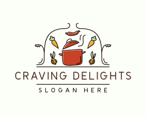 Restaurant Cooking Pot logo design