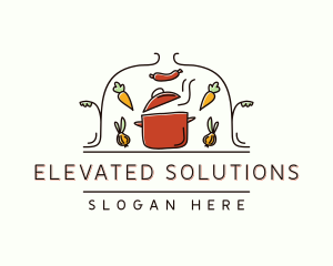 Restaurant Cooking Pot Food logo design