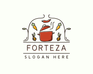 Restaurant Cooking Pot Food logo design