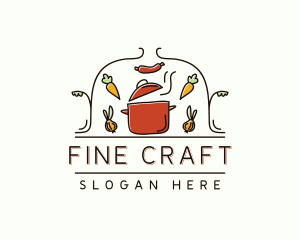 Restaurant Cooking Pot Food logo design