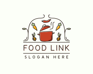 Restaurant Cooking Pot Food logo design