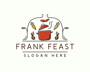 Restaurant Cooking Pot Food logo design