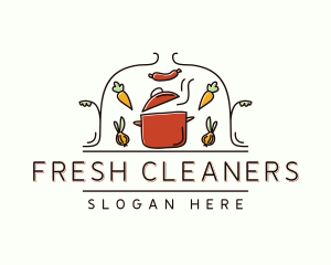 Restaurant Cooking Pot Food logo design