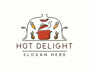 Restaurant Cooking Pot Food logo design