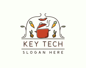 Restaurant Cooking Pot Food logo design