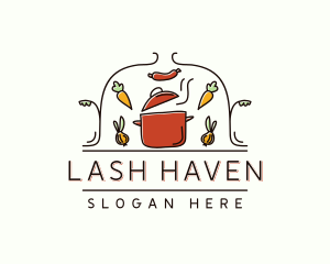 Restaurant Cooking Pot Food logo design