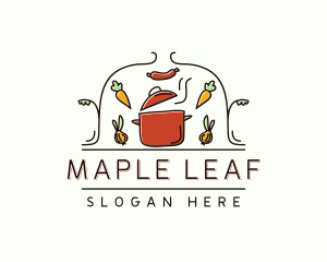 Restaurant Cooking Pot Food logo design