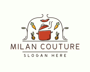 Restaurant Cooking Pot Food logo design