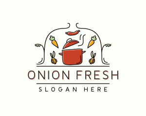 Onion - Restaurant Cooking Pot logo design