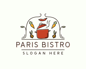 Restaurant Cooking Pot Food logo design