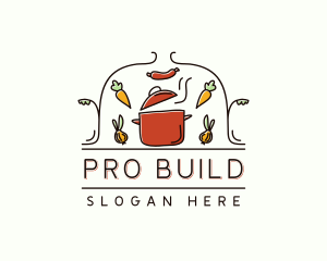 Restaurant Cooking Pot Food logo design