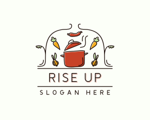 Restaurant Cooking Pot Food logo design