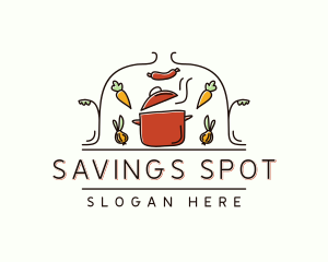 Restaurant Cooking Pot Food logo design