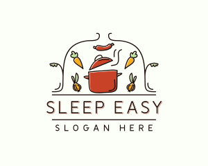 Restaurant Cooking Pot Food logo design