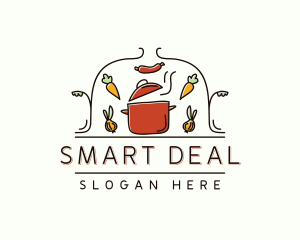 Restaurant Cooking Pot Food logo design