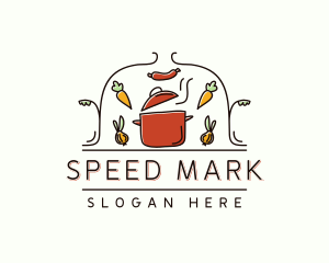 Restaurant Cooking Pot Food logo design