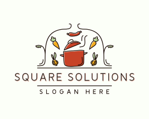 Restaurant Cooking Pot Food logo design