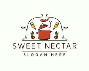 Restaurant Cooking Pot Food logo design