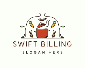 Restaurant Cooking Pot Food logo design