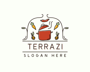 Restaurant Cooking Pot Food logo design