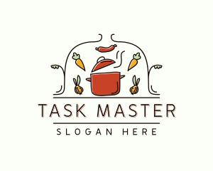 Restaurant Cooking Pot Food logo design