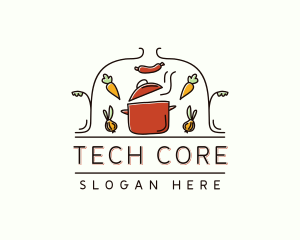 Restaurant Cooking Pot Food logo design