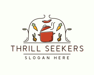 Restaurant Cooking Pot Food logo design