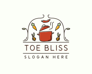 Restaurant Cooking Pot Food logo design