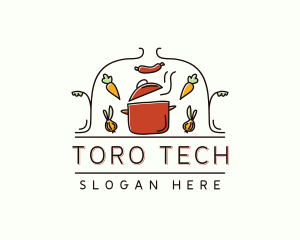 Restaurant Cooking Pot Food logo design