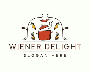 Restaurant Cooking Pot Food logo design