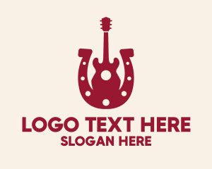 Guitar Band - Red Country Guitar logo design